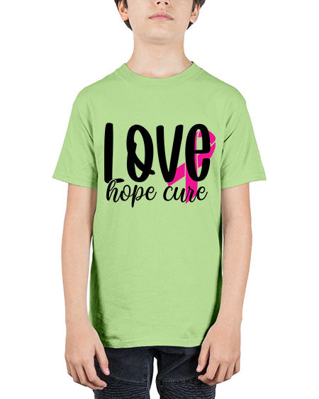 Love Hope Cure 13# - breast cancer - Youth Tee Unisex