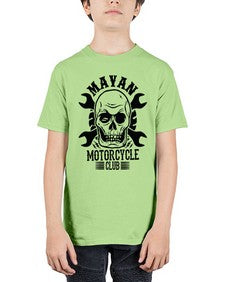 Mayan 927# - skull and bones - Youth Tee Unisex