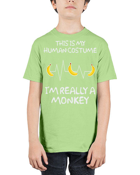 Monkey Human Costume Banana 15# - monkey - Youth Tee Unisex