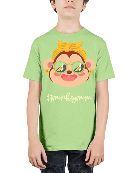 Monkey Mom Banana Glasses 16# - monkey - Youth Tee Unisex