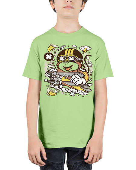 Monkey Pilot - monkey - Youth Tee Unisex