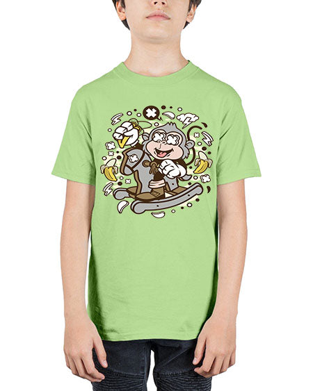 Monkey Rocking Horse - monkey - Youth Tee Unisex