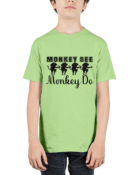 Monkey see monkey do  - monkey - Youth Tee Unisex