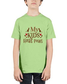 My Kids Have Paws Style 22# - cats - Youth Tee Unisex