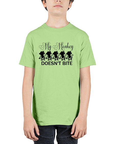 My monkey doesnt bite  - monkey - Youth Tee Unisex