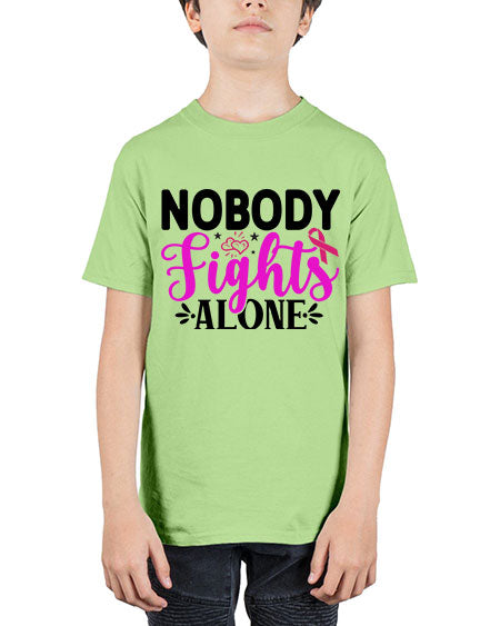 Nobody Fights Alone 12# - breast cancer - Youth Tee Unisex