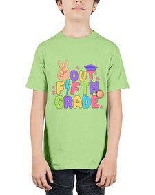 Peace Out fifth Grade Peace 621# - fifth grade - Youth Tee Unisex