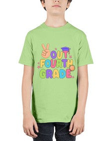 Peace Out fourth Grade Peace 630# - fourth grade - Youth Tee Unisex