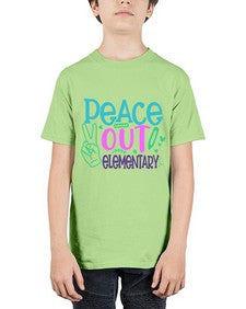 Peace out kinder elementary 633# - kindergarten - Youth Tee Unisex