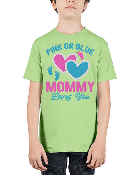 Pink or blue mommy loves you Style 186# - baby - Youth Tee Unisex