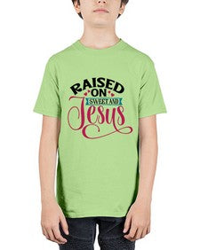 Raised On Sweet And Jesus 1492# - tea - Youth Tee Unisex