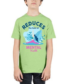 Reduces the Paint of Mental Health 495# - yoga - Youth Tee Unisex