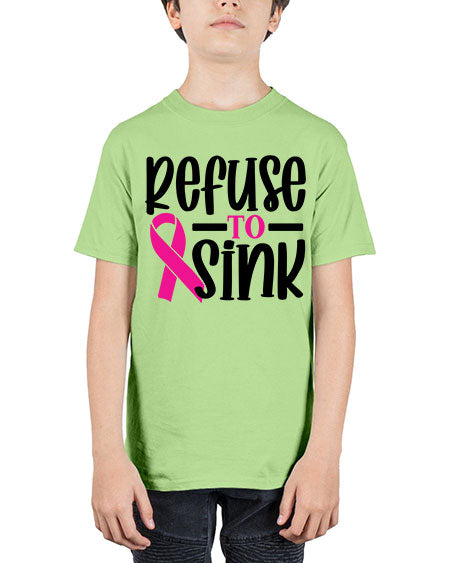 Refuse to Sink 9# - breast cancer - Youth Tee Unisex