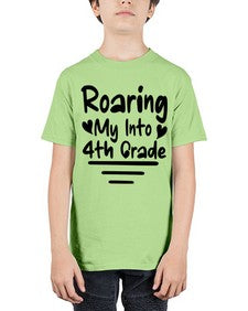 Roaring My Into fourth Grade 760# - fourth grade - Youth Tee Unisex