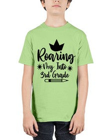 Roaring My Into third Grade 766# - third grade - Youth Tee Unisex