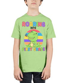 Roaring to first Grade Trex 768# - first grade - Youth Tee Unisex