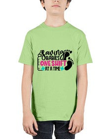 Saving Babies One Shift At A Time Style Style 1371# - nurse - Youth Tee Unisex