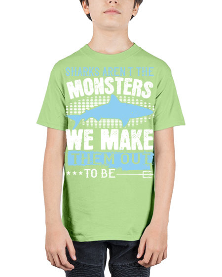 Sharks arent the monsters we make them out to be Style 26# - shark-fish - Youth Tee Unisex