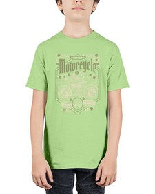 Skull Motorcycle 1060# - skull and bones - Youth Tee Unisex