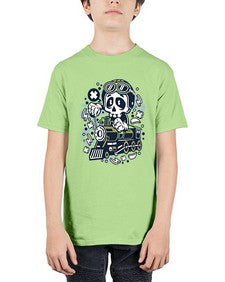 Skull Train 1067# - skull and bones - Youth Tee Unisex