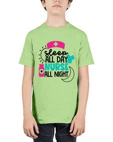 Sleep All Day Nurse All Night Style Style 1397# - nurse - Youth Tee Unisex