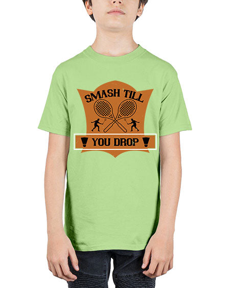 Smash till you drop 1864# - badminton - Youth Tee Unisex