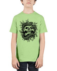 Snake Skull 1095# - skull and bones - Youth Tee Unisex