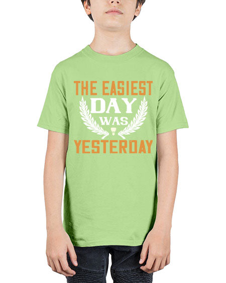 The easiest day was yesterday 1834# - badminton - Youth Tee Unisex