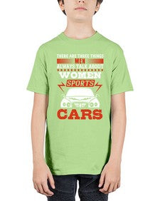 There are three things men always talk about  women sports and cars 71# - car - Youth Tee Unisex