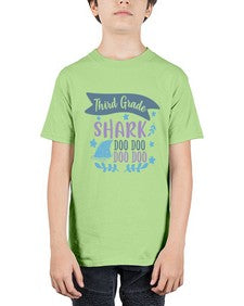 Third grade shark doo doo doo doo 973# - third grade - Youth Tee Unisex