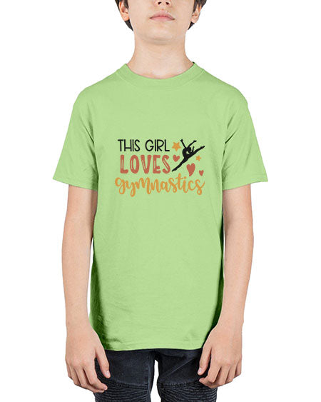 This girl loves gymnastics - cheer - Youth Tee Unisex