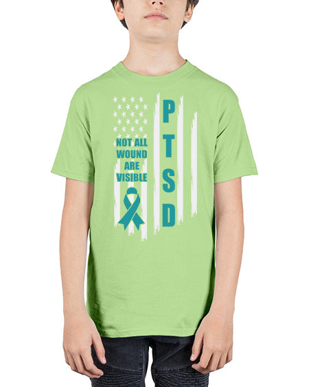 Veteran Not All Wounds Are 5# - PTSD - Youth Tee Unisex