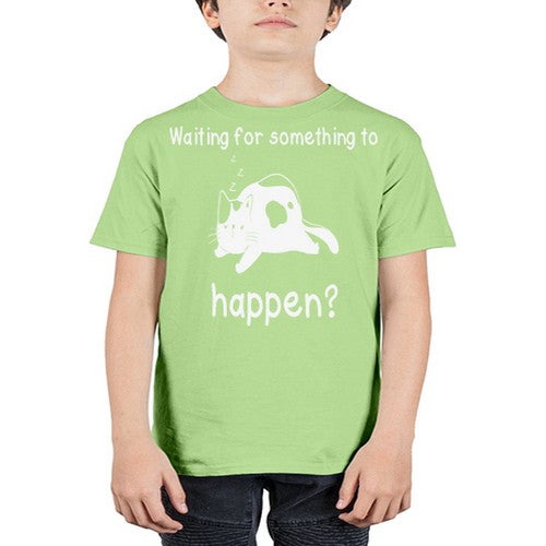Waiting For Something Sleeping Cat 285# - anime - Youth Tee Unisex
