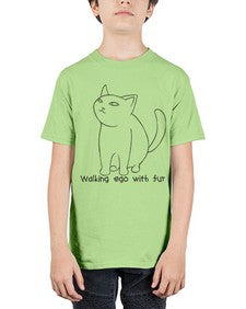 Walking Ego with Fur - cats - Youth Tee Unisex
