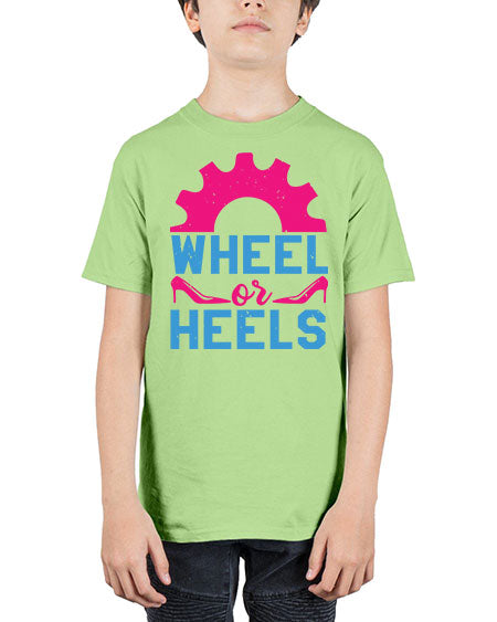 Wheel or Heels Style 238# - baby shower - Youth Tee Unisex