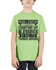 When I started counting my blessings my whole life turned around Style 9# - volunteer - Youth Tee Unisex