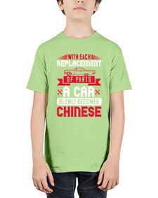 With each replacement of parts a car slowly becomes Chinese 91# - car - Youth Tee Unisex