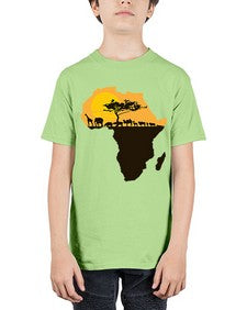 africa with animals - black words and phrases - Youth Tee Unisex