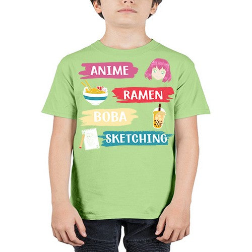 anime ramen boba sketching212# - anime - Youth Tee Unisex