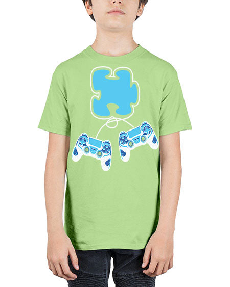 autism awareness gamer puzzle piece 11# - autism - Youth Tee Unisex