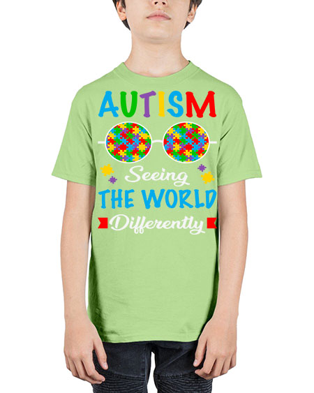 autism seeing the world differently 51# - autism - Youth Tee Unisex