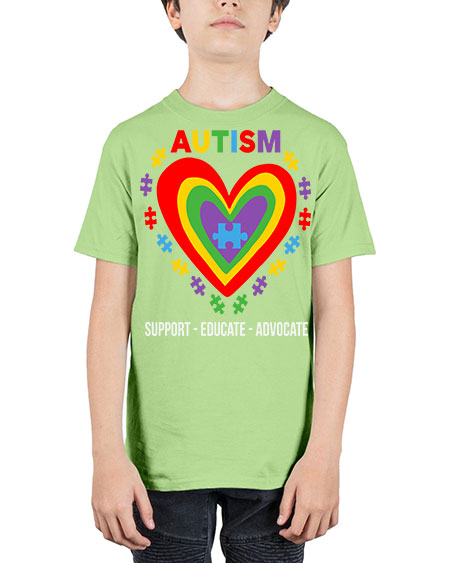 autism support educate 55# - autism - Youth Tee Unisex
