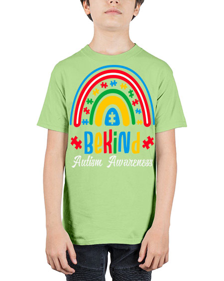 be kind autism awareness rainbow 67# - autism - Youth Tee Unisex
