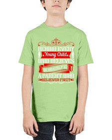 behind every young child who believes in himself is a parent who believed first 65# - parents day - Youth Tee Unisex