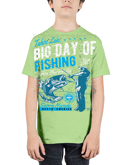 big day of fishing cs 65# - shark-fish - Youth Tee Unisex