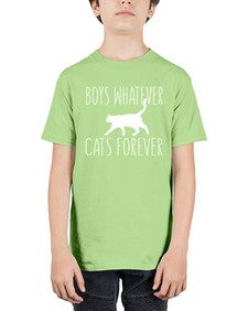 boys whatever cats forever - cats - Youth Tee Unisex