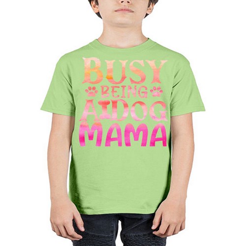 busy being a dog mama 67# - dogs - Youth Tee Unisex