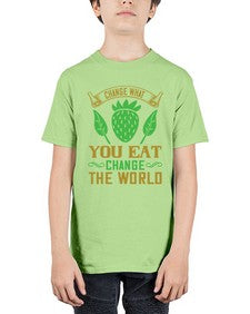 change what you eat change the world 81# - vegan - Youth Tee Unisex