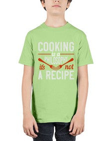 cooking is a philosophy its not a recipe 128# - cooking - Youth Tee Unisex