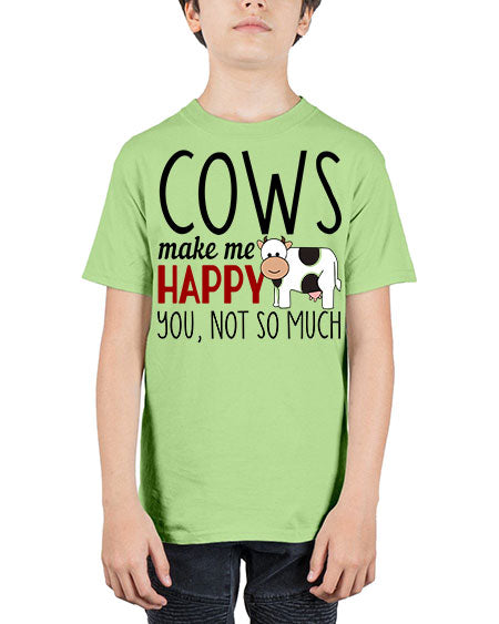 cows make me happy you not so much - cow - Youth Tee Unisex